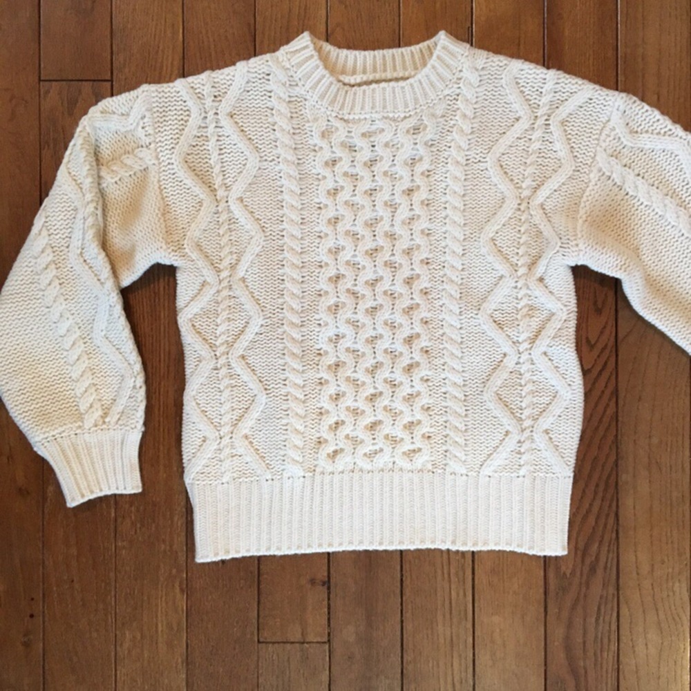 Frank and Oak cable knit sweater